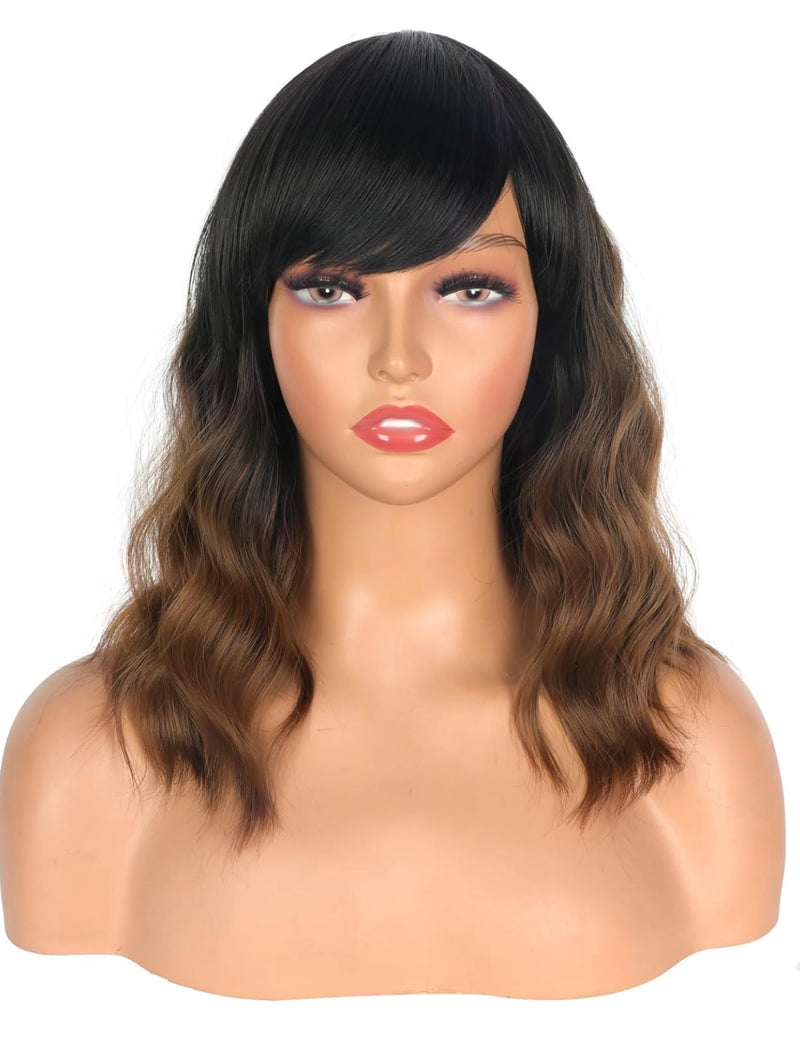Black/Brown Ombré Glueless Wig